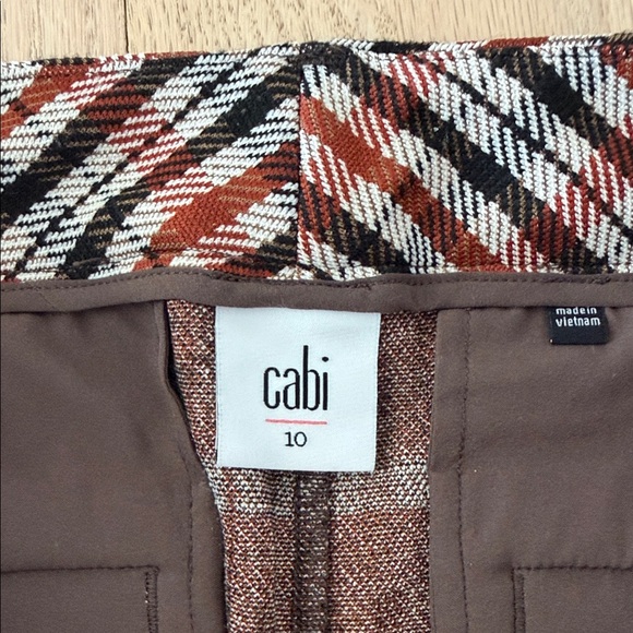 CAbi Maroon and Black Plaid Trousers - Picture 2 of 3